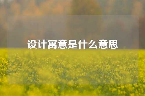 设计寓意是什么意思