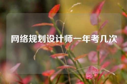 网络规划设计师一年考几次