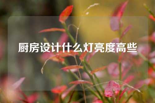 厨房设计什么灯亮度高些