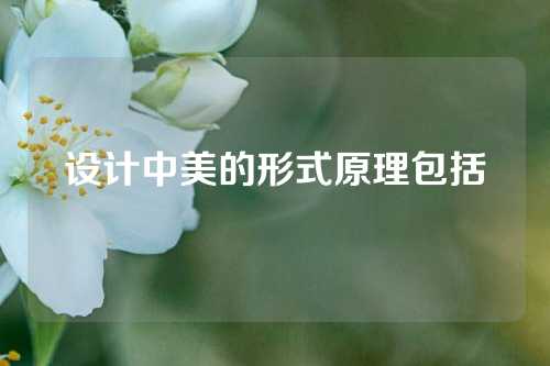 设计中美的形式原理包括