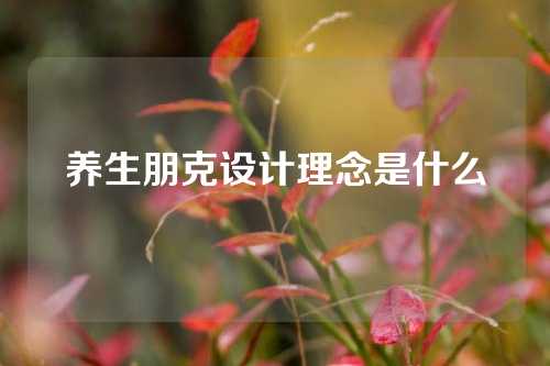 养生朋克设计理念是什么