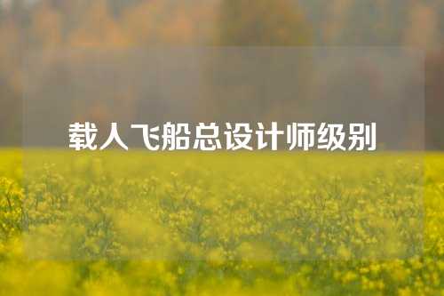 载人飞船总设计师级别