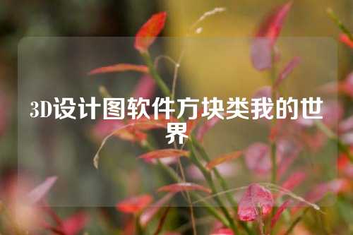 3D设计图软件方块类我的世界