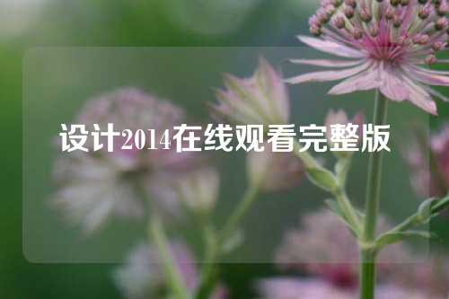 设计2014在线观看完整版