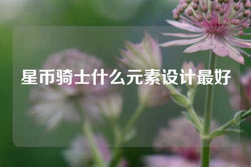 星币骑士什么元素设计最好