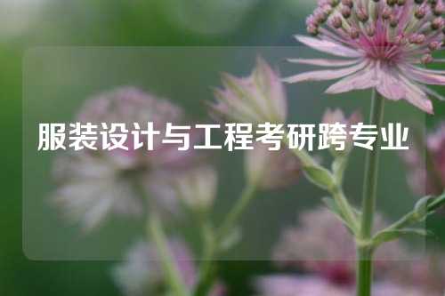 服装设计与工程考研跨专业