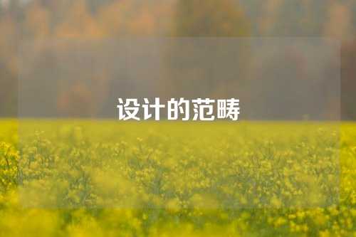 设计的范畴
