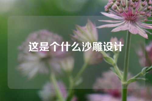 这是个什么沙雕设计