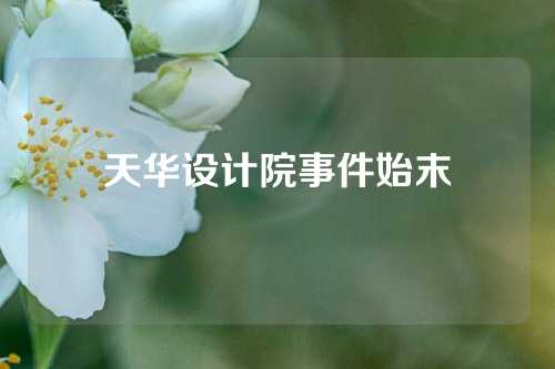 天华设计院事件始末