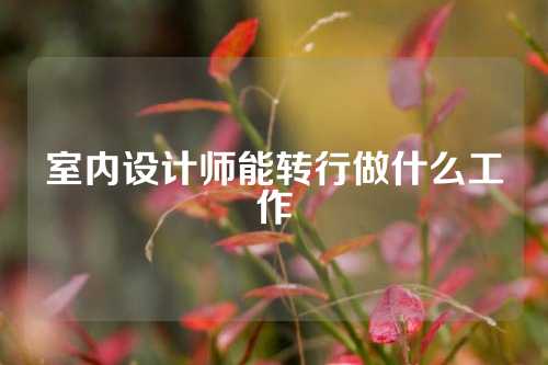 室内设计师能转行做什么工作