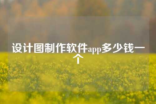 设计图制作软件app多少钱一个