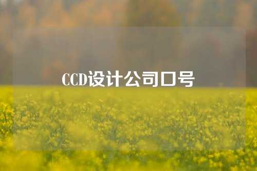 CCD设计公司口号