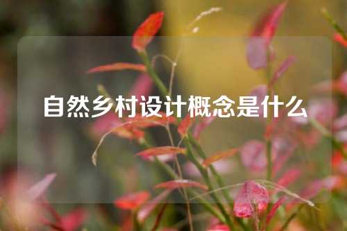 自然乡村设计概念是什么