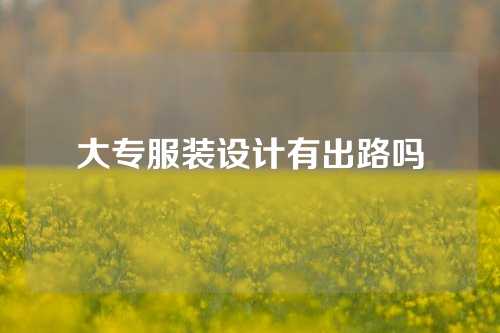 大专服装设计有出路吗