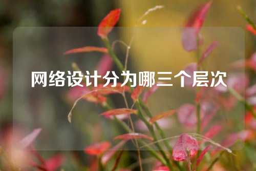 网络设计分为哪三个层次