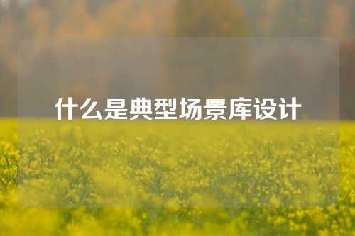 什么是典型场景库设计