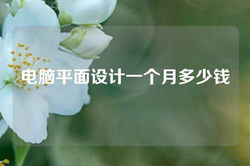 电脑平面设计一个月多少钱