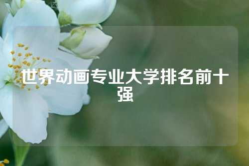 世界动画专业大学排名前十强