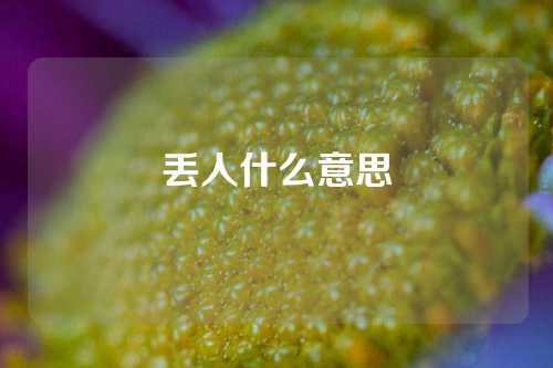 丢人什么意思