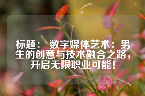 标题： 数字媒体艺术：男生的创意与技术融合之路，开启无限职业可能！