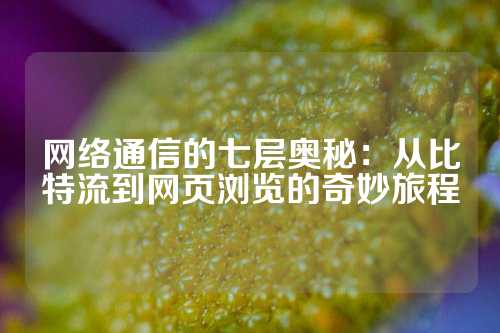 网络通信的七层奥秘：从比特流到网页浏览的奇妙旅程