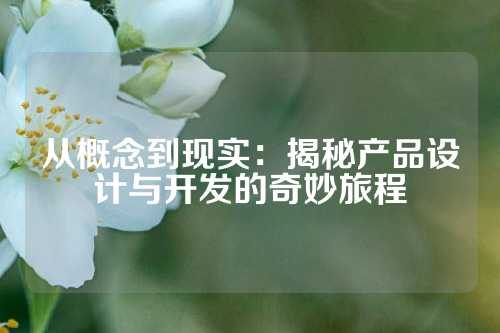 从概念到现实：揭秘产品设计与开发的奇妙旅程