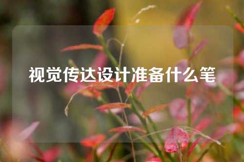 视觉传达设计准备什么笔