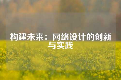 构建未来：网络设计的创新与实践