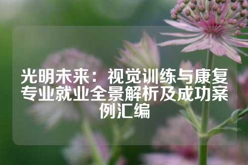 光明未来：视觉训练与康复专业就业全景解析及成功案例汇编