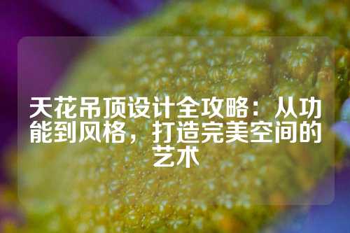 天花吊顶设计全攻略：从功能到风格，打造完美空间的艺术