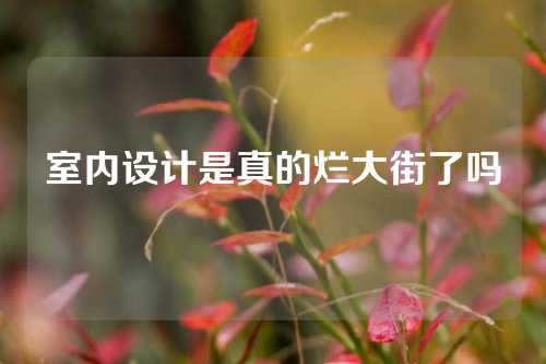 室内设计是真的烂大街了吗