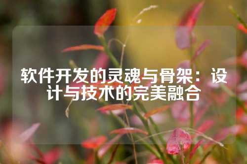 软件开发的灵魂与骨架：设计与技术的完美融合