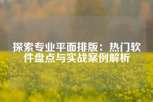 探索专业平面排版：热门软件盘点与实战案例解析