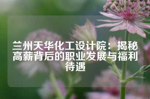 兰州天华化工设计院：揭秘高薪背后的职业发展与福利待遇