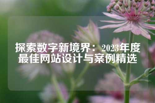 探索数字新境界:2023年度最佳网站设计与案例精选