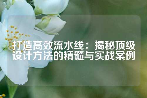 打造高效流水线：揭秘顶级设计方法的精髓与实战案例