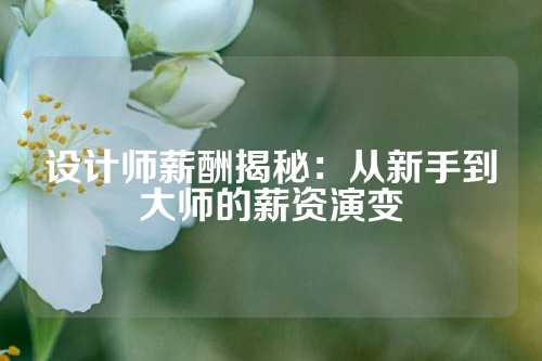 设计师薪酬揭秘：从新手到大师的薪资演变