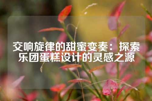 交响旋律的甜蜜变奏：探索乐团蛋糕设计的灵感之源