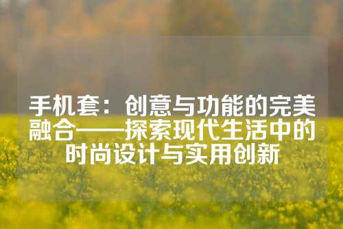 手机套：创意与功能的完美融合——探索现代生活中的时尚设计与实用创新