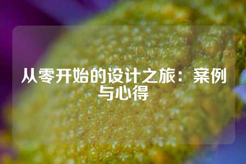 从零开始的设计之旅：案例与心得