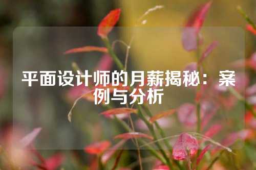 平面设计师的月薪揭秘：案例与分析