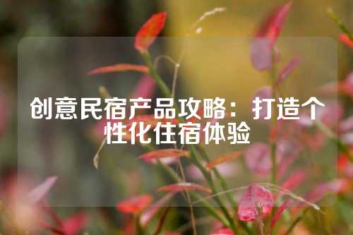 创意民宿产品攻略：打造个性化住宿体验
