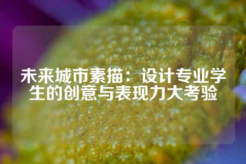 未来城市素描:设计专业学生的创意与表现力大考验