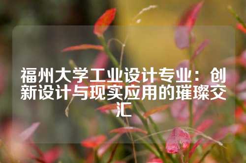 福州大学工业设计专业：创新设计与现实应用的璀璨交汇