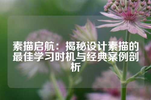 素描启航：揭秘设计素描的最佳学习时机与经典案例剖析
