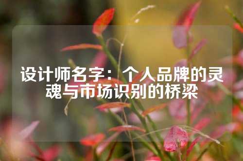 设计师名字：个人品牌的灵魂与市场识别的桥梁
