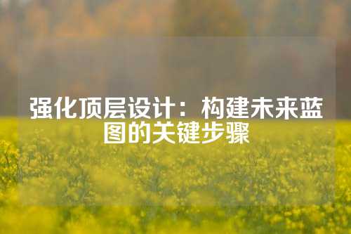 强化顶层设计：构建未来蓝图的关键步骤