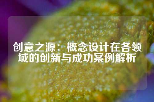 创意之源：概念设计在各领域的创新与成功案例解析