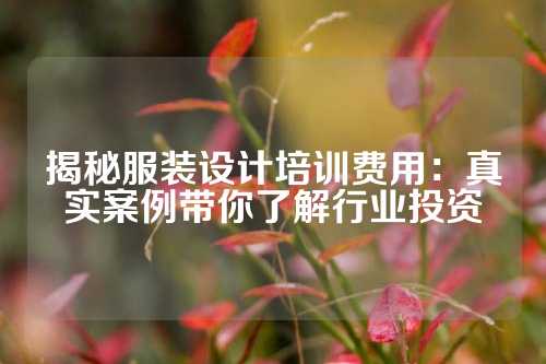 揭秘服装设计培训费用：真实案例带你了解行业投资