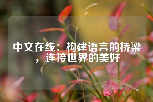 中文在线：构建语言的桥梁，连接世界的美好